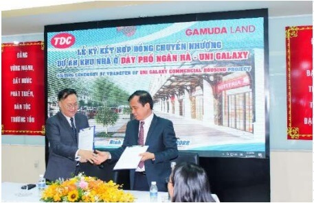Ngày 16/09/2022, TDC cùng Công ty TNHH Gamuda Land Bình Dương ký kết thành công hợp đồng chuyển nhượng dự án Khu nhà ở thương mại dãy phố ngân hà Uni Galaxy.