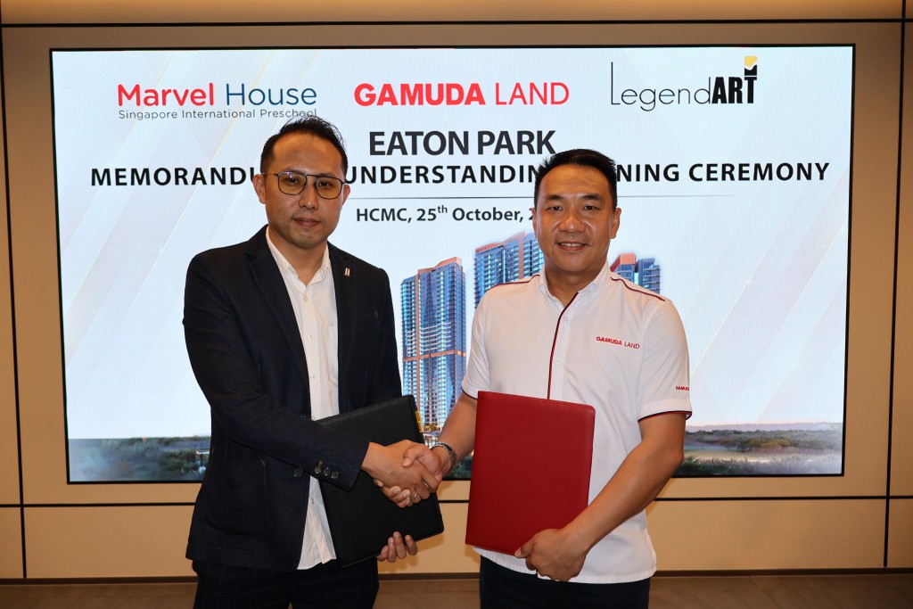 Đại diện Gamuda Land và Legend Art hoàn thành việc ký kết thỏa thuận hợp tác tai dự án Eaton Park